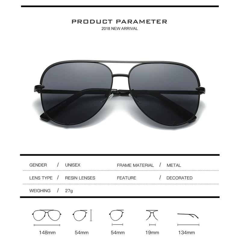 Fashion Gradient Metal Frame Pilot Sunglasses Men Women Classic Retro Driving Sun Glasses Brand Designer UV400
