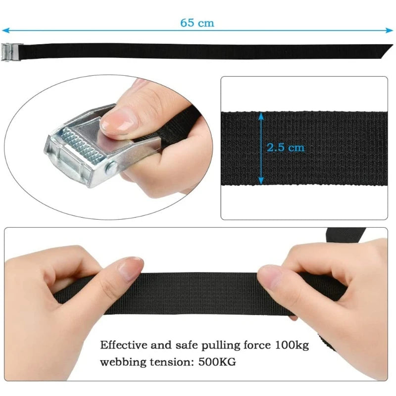 Tie Down Straps Zinc Alloy Adjustable Cam Buckle Luggage Package Fixing Straps Dropshipping