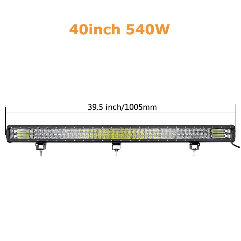 7D 20'' 23'' 45'' 216w 252w 288w 324w LED Light Bar Offroad Driving Lights Combo Work Light Bar 12v 24v Truck SUV ATV 4WD 4x4