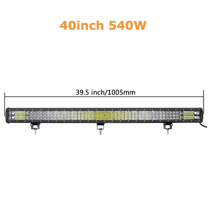 7D 20'' 23'' 45'' 216w 252w 288w 324w LED Light Bar Offroad Driving Lights Combo Work Light Bar 12v 24v Truck SUV ATV 4WD 4x4
