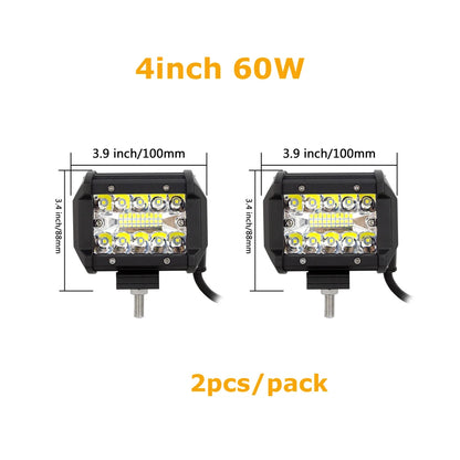 4-23 inch Off Road LED Light Bar 12V 24V 8D Combo Led Bar/Work Lights for Car Jeep Truck Suv 4x4 Atv Boat Lightbar Headlight