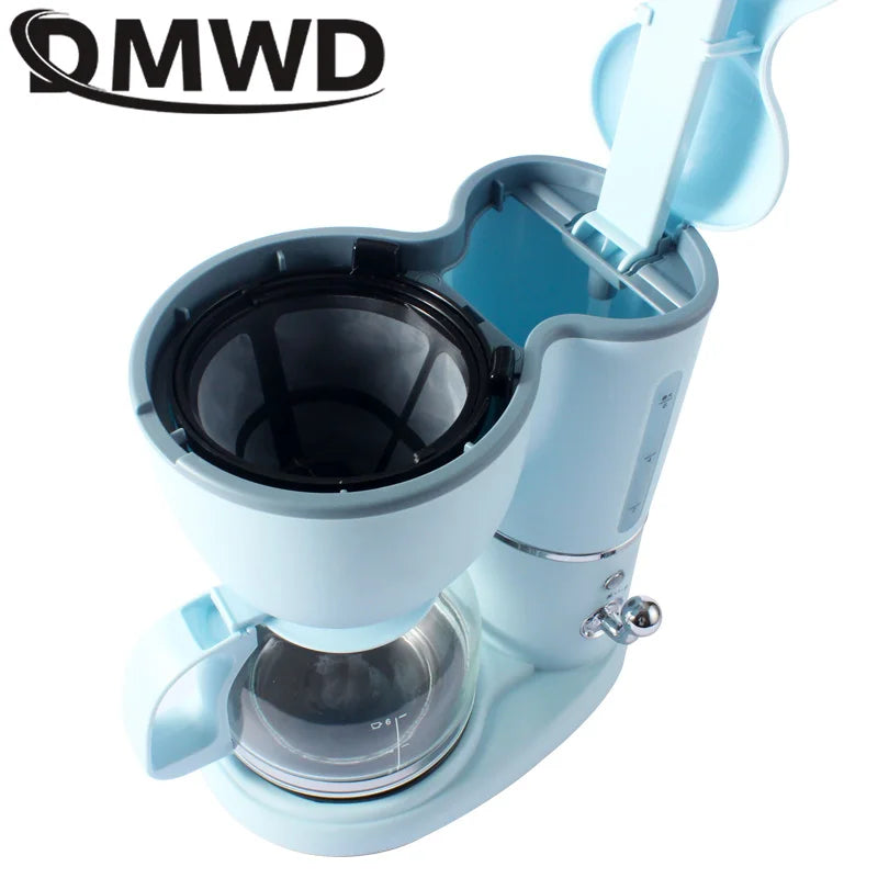 550W Espresso Coffee Machine Drip Coffee Maker 600ml Teapot Glass Bottle Coffee Powder Drip Proof Filter Insulated Teapot 220V