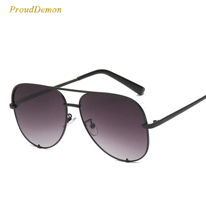 Fashion Gradient Metal Frame Pilot Sunglasses Men Women Classic Retro Driving Sun Glasses Brand Designer UV400