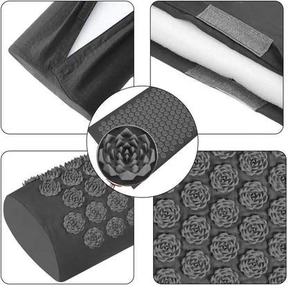 Pranamat Eco Lotus Spike Mat Acupuncture Massage Cushion Kuznetsov's Applicator for Neck Foot Back Yoga Acupressure Massage Mat