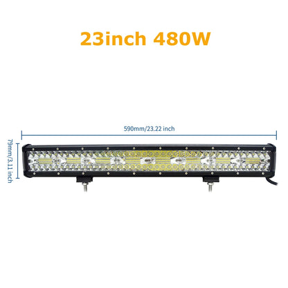 4-23 inch Off Road LED Light Bar 12V 24V 8D Combo Led Bar/Work Lights for Car Jeep Truck Suv 4x4 Atv Boat Lightbar Headlight