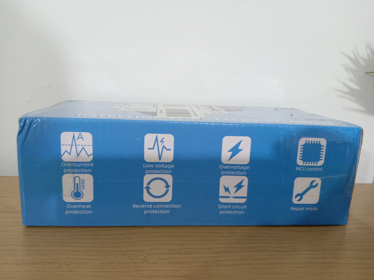 E-FAST TK-360 12V 6A Smart Battery Charger 3-Stage Car Motorcycle Repair Mode EU 2-Pin Plug