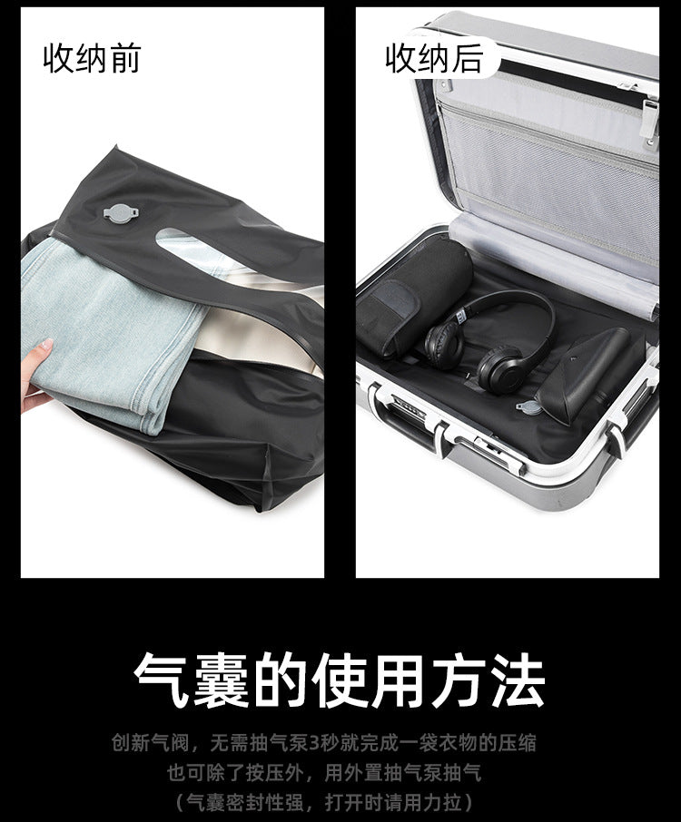 Vacuum Bag with window pump （Double click to start）Travel Luggage Reusable Space Saver Waterproof Compression Bags for Suitcase