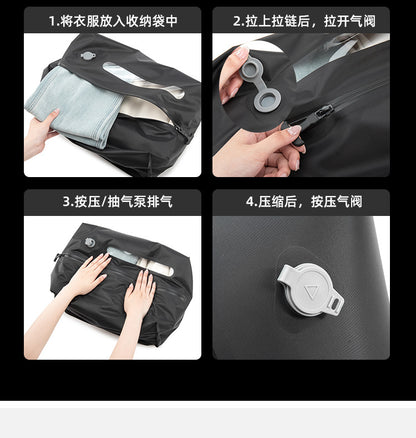 Vacuum Bag with window pump （Double click to start）Travel Luggage Reusable Space Saver Waterproof Compression Bags for Suitcase