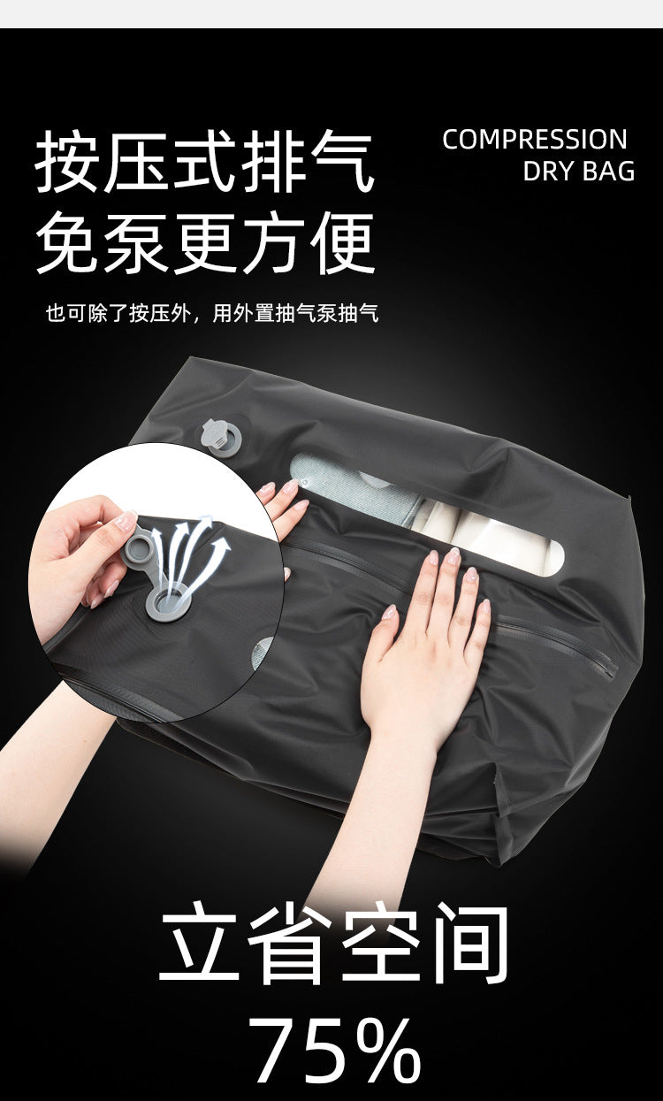 Vacuum Bag with window pump （Double click to start）Travel Luggage Reusable Space Saver Waterproof Compression Bags for Suitcase