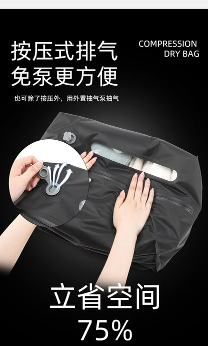 Vacuum Bag with window pump （Double click to start）Travel Luggage Reusable Space Saver Waterproof Compression Bags for Suitcase