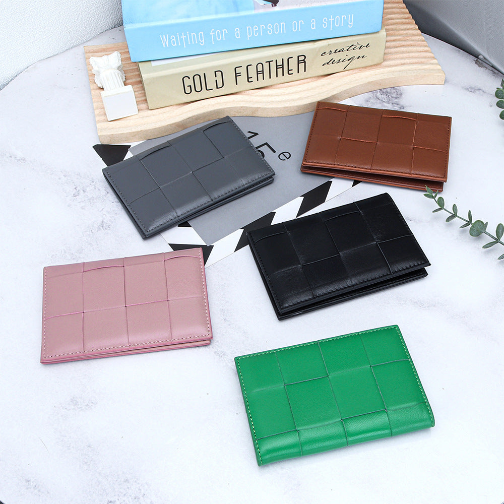 Passport bag women's new woven passport protective cover multifunctional document storage foreskin clip