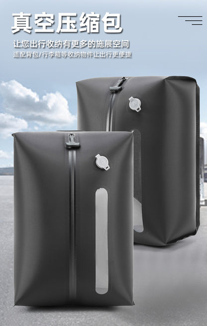 Vacuum Bag with window pump （Double click to start）Travel Luggage Reusable Space Saver Waterproof Compression Bags for Suitcase