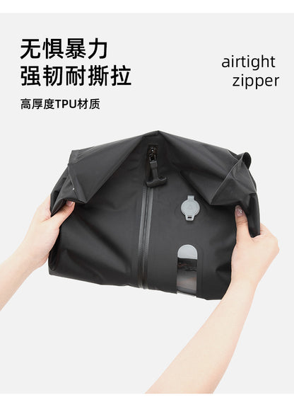 Vacuum Bag with window pump （Double click to start）Travel Luggage Reusable Space Saver Waterproof Compression Bags for Suitcase
