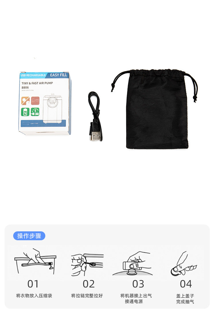 Vacuum Bag with window pump （Double click to start）Travel Luggage Reusable Space Saver Waterproof Compression Bags for Suitcase