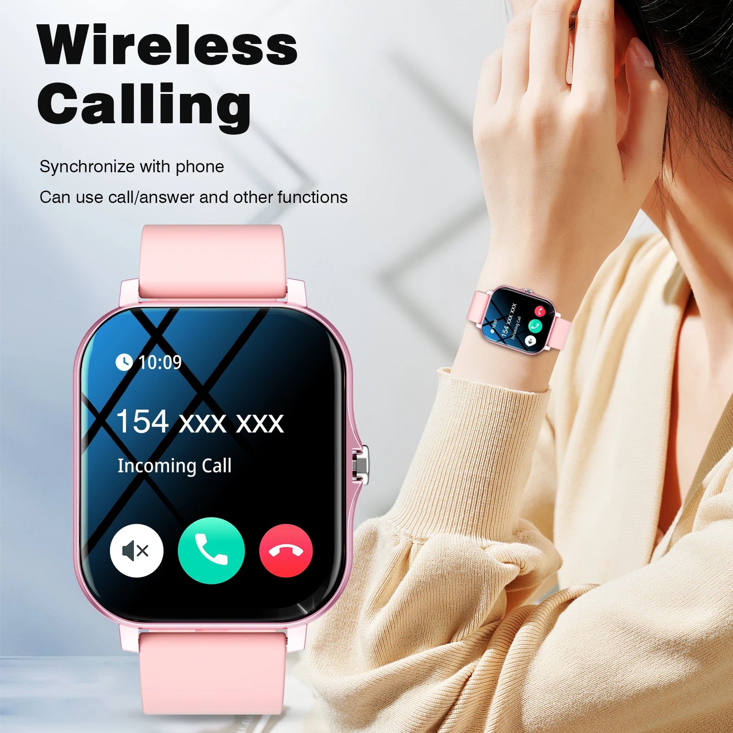 Sports Smart Watch Wireless Call Information Reminder Multifunctional Sports Watch For Men And Women