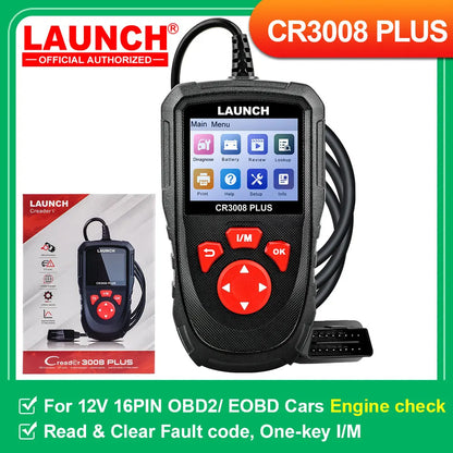 LAUNCH X431 CR3008 PLUS Full OBD2 Diagnostic Tools Car OBD OBD2 Automotive Scanner Check Engine Battery Free Update Online