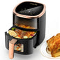 OYAJIA 6L Air Fryer with Smart Touch Display 60 Minutes Timer & 80°C-200°C Adjustable Temperature& 8 Preset Cooking Modes