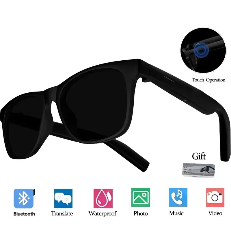 Lenovo 8K Camera AI Smart Glasses Touch Control Photo Recording Translator Voice Assistant Music Wireless Bluetooth Sunglasses