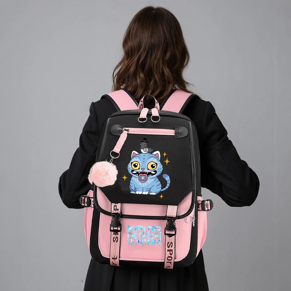 School Backpack for Students KPop Demon Hunters Daily Bagpack 2025 Hot Movie Print Backpacks for Girl Outdoor Sport School Bag