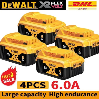 100% Original DeWalt 20V/60V 2.0Ah-9.0Ah MAX Battery Power Tool Replacement For DCB184 DCB181 DCB182 DCB200 Battery.