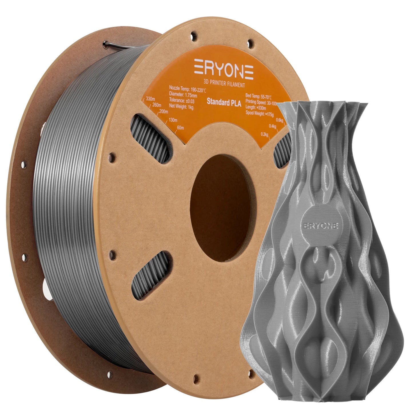 ERYONE 1/5/10KG Standard PLA Premium Filament 1.75mm 3D Print, Multicolor Available,big sale 1kg pla filament,1kg/spool