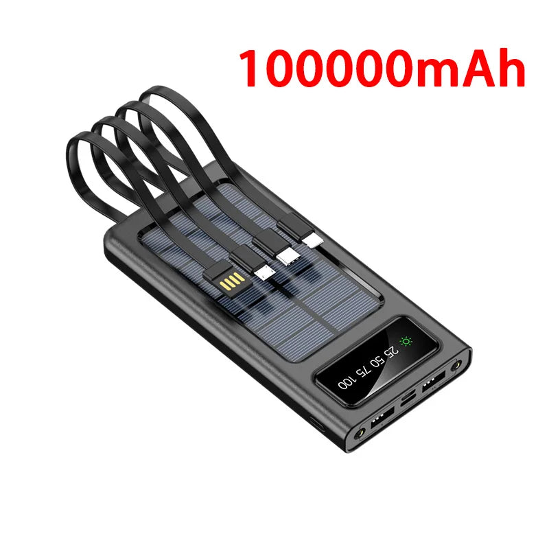 ONEPLUS 200000mAh Solar Power Bank Ultra Capacity USB Super Fast Charging USB  For iPhone Samsung Xiaomi Huawei Outdoor Power