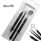 1/5set Dental Mouth Mirror Tweezers Curve Probe Tweezer Stainless Steel Dental Instruments Dentist Teeth cleaning Tool