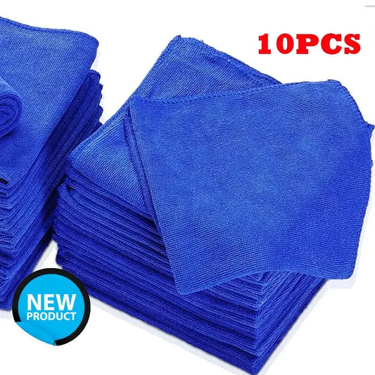 10Pcs Car Cleaning Detailing Soft Cloth Bulk Towels Microfibre Polish Clean Blue