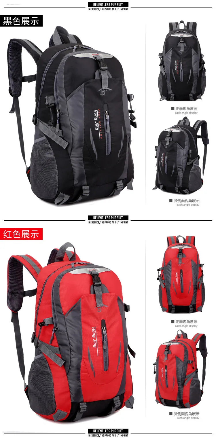High-quality Nylon Waterproof Travel Backpack Men and Women Mountaineering Travel Bag Hiking Backpack Outdoor Sports Schoolbag