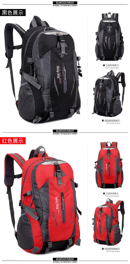 High-quality Nylon Waterproof Travel Backpack Men and Women Mountaineering Travel Bag Hiking Backpack Outdoor Sports Schoolbag