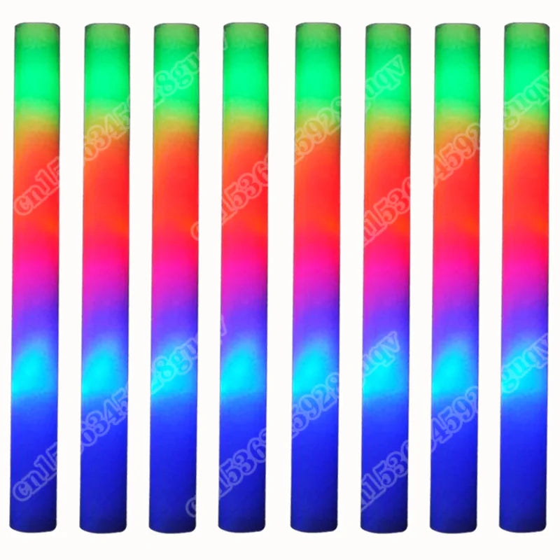 30Pcs Foam Glow Sticks with 3 Modes Colorful Led Flashing Glow Stick Glow in The Dark Party Supplies for Wedding Raves Concert