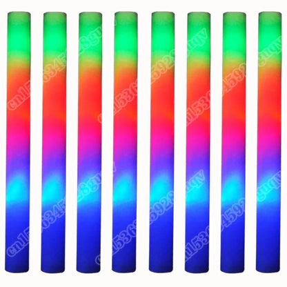 30Pcs Foam Glow Sticks with 3 Modes Colorful Led Flashing Glow Stick Glow in The Dark Party Supplies for Wedding Raves Concert