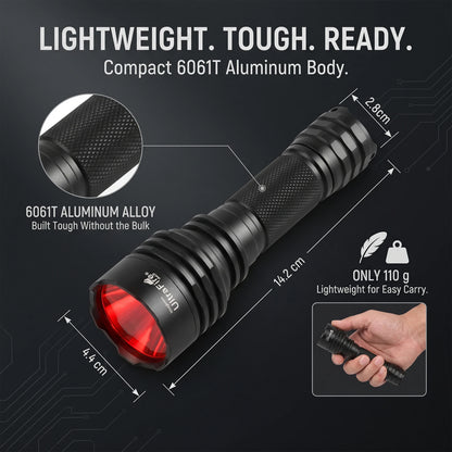 UltraFire C8 Red Light Flashlight Powerful Professional Tactical Hunting FlashLights Coyote Night Vision Lamp for Astronomy