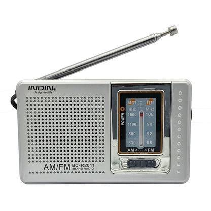 Radio FM/AM Small Portable Radio Battery Operated Radio Full-wave Band World Receiver Telescopic Antenna Built-in Speaker