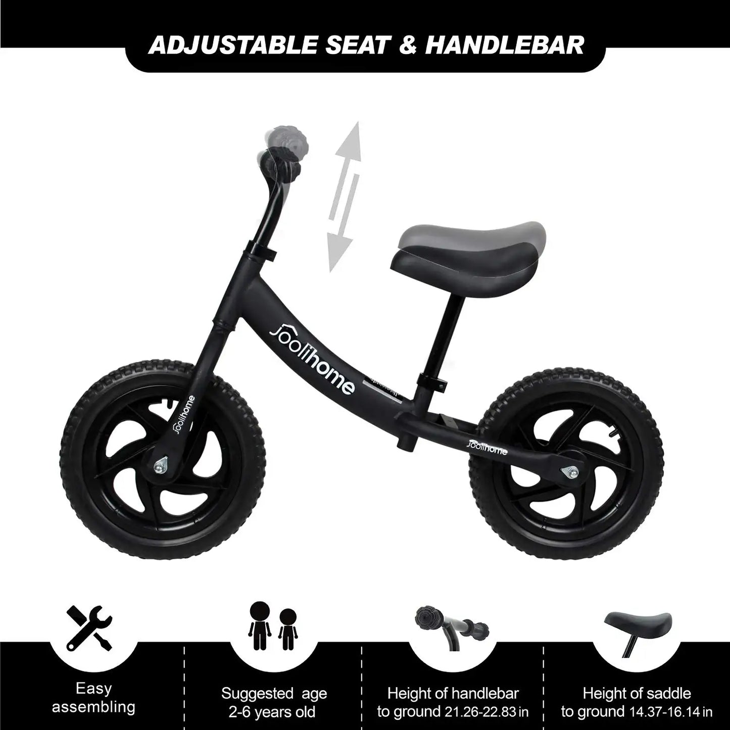 Balance Bike for 2,3,4 Years Old, Light Weight No-Pedal Toddlers Walking Bicycle with Adjustable Handlebar for Children Age 3-6