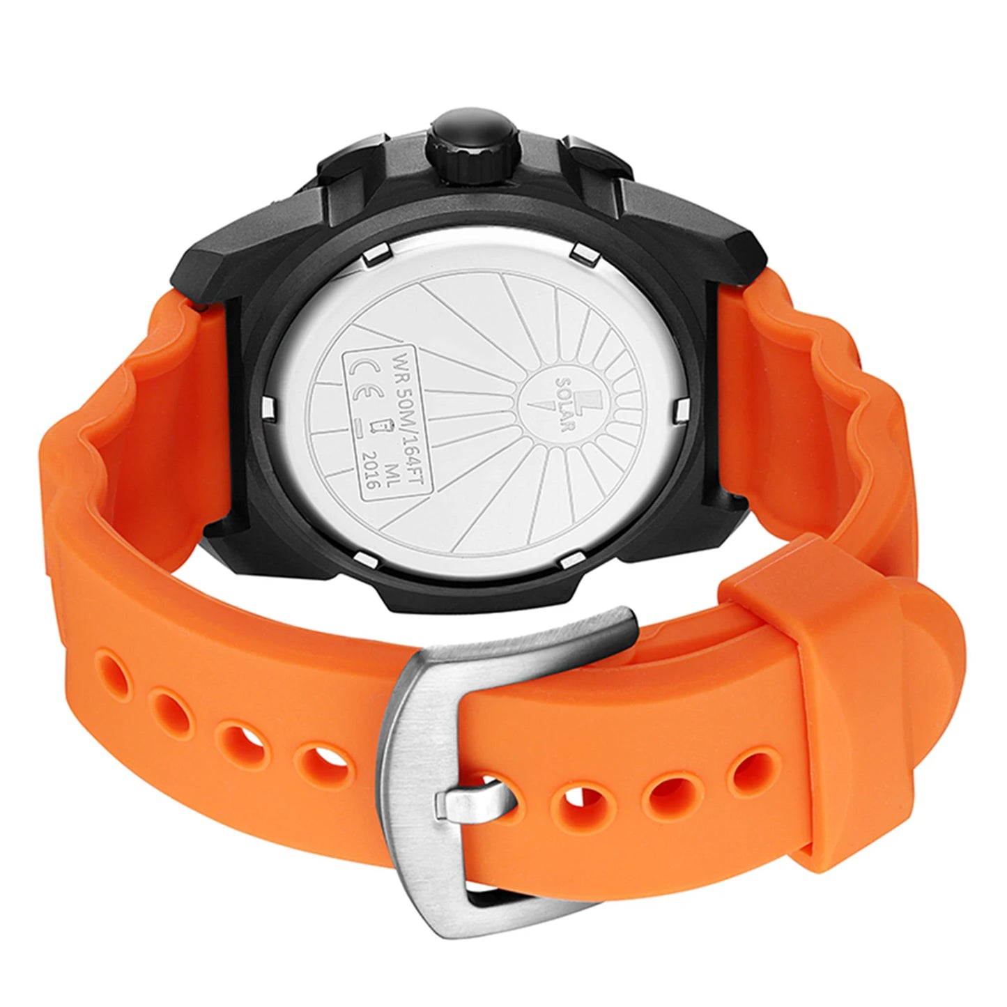 Men's Solar Powered Digital Watch 50M Waterproof Outdoor Sports Watch Luminous Watch