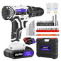 Cordless Drill Set, 21V Drill with 1.5Ah Battery, Cordless Screwdriver with Battery and Charger, Home DIY Tool Kit