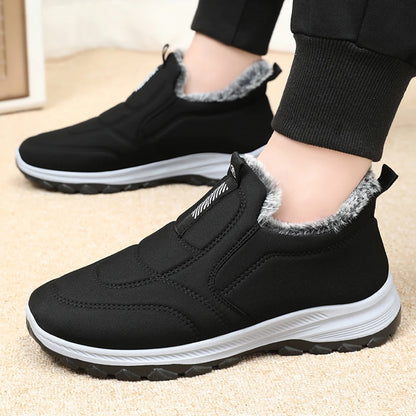 Warm Walking Shoes Lightweight Thermal Ankle Boots Non-slip Slip On Sneakers Winter Thick Fur Shoes for Travel Hiking