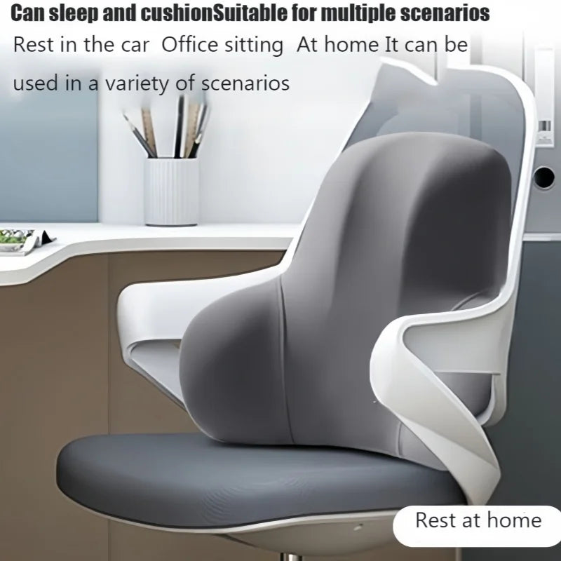 1pc Memory Foam Lumbar Back Cushion for Car Office Gaming Chairs and Postpartum Waist Support Multi Functional Pain Relief Pillo