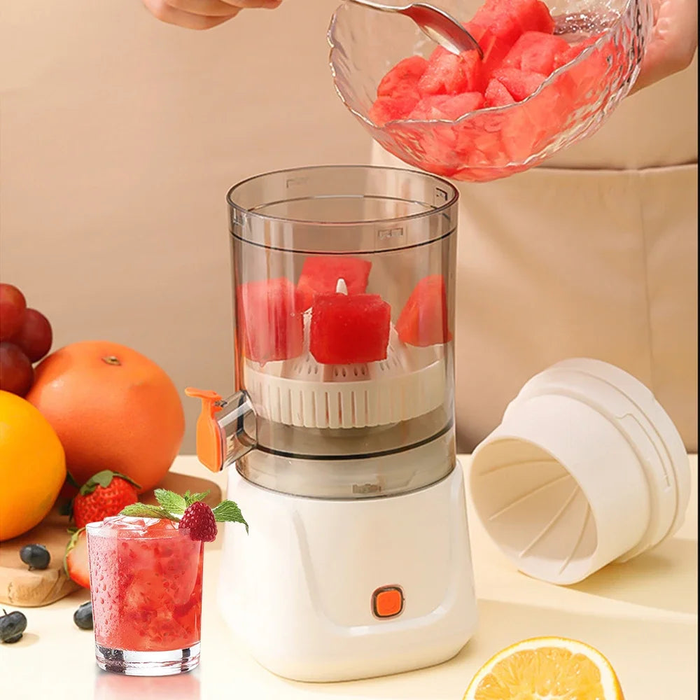 Electric Juicer Cordless Juicer Citrus Orange Lemon Squeezer USB Charging Kitchen Fruit Juicer Blender Separator Press Machine