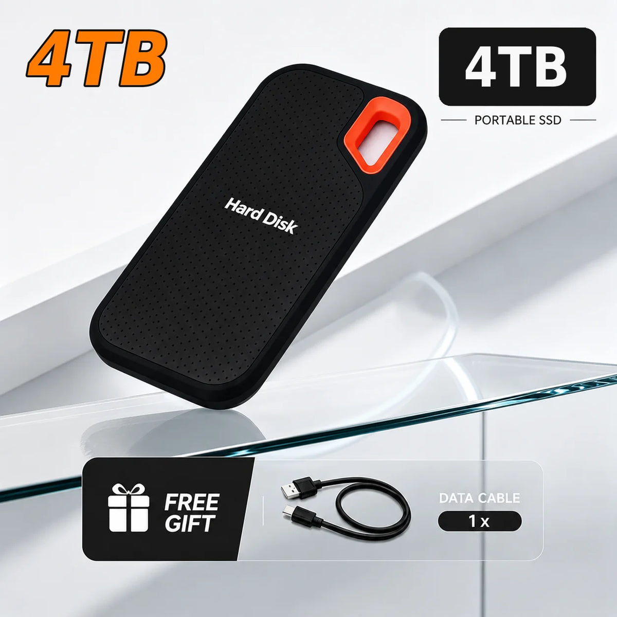 1TB External Hard Drive 2TB Portable SSD High Speed Hard Disk USB-C Original Storage Device for Laptop/PC/Phone/Mac