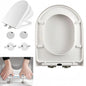 D-Type Toilet Seat Soft Closing Anti-Bacterial Hygienic - Removable Toilet Lid with 360° Rotation Hinge, Easy Install & Cleaning