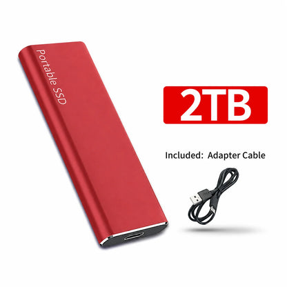 1TB Mini Reliable External SSD Hard Drive USB 3.1 Compact Storage for PC Laptop Mac Daily Portable Data Backup Use