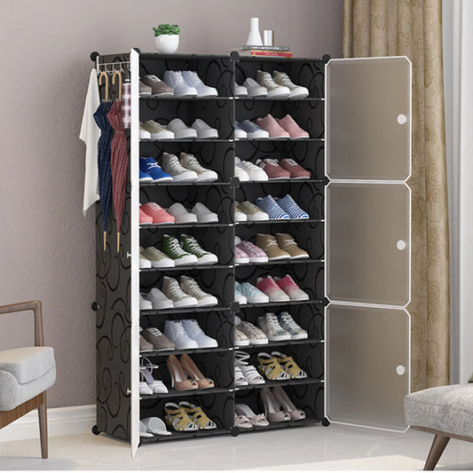 Vertical Shoe Rack Tall Shoe Rack Multifunction Modern Multi Layer Strong Load Bearing Easy To Assemble Space Saving for Home