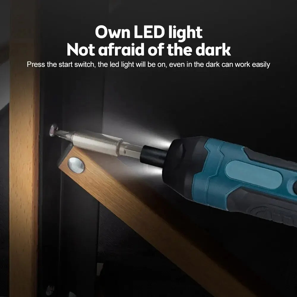 Mini Cordless Electric Screwdriver 1300mah Rechargeable Adjustment Multi-function Power Drill Disassembly Torque Repair Tools