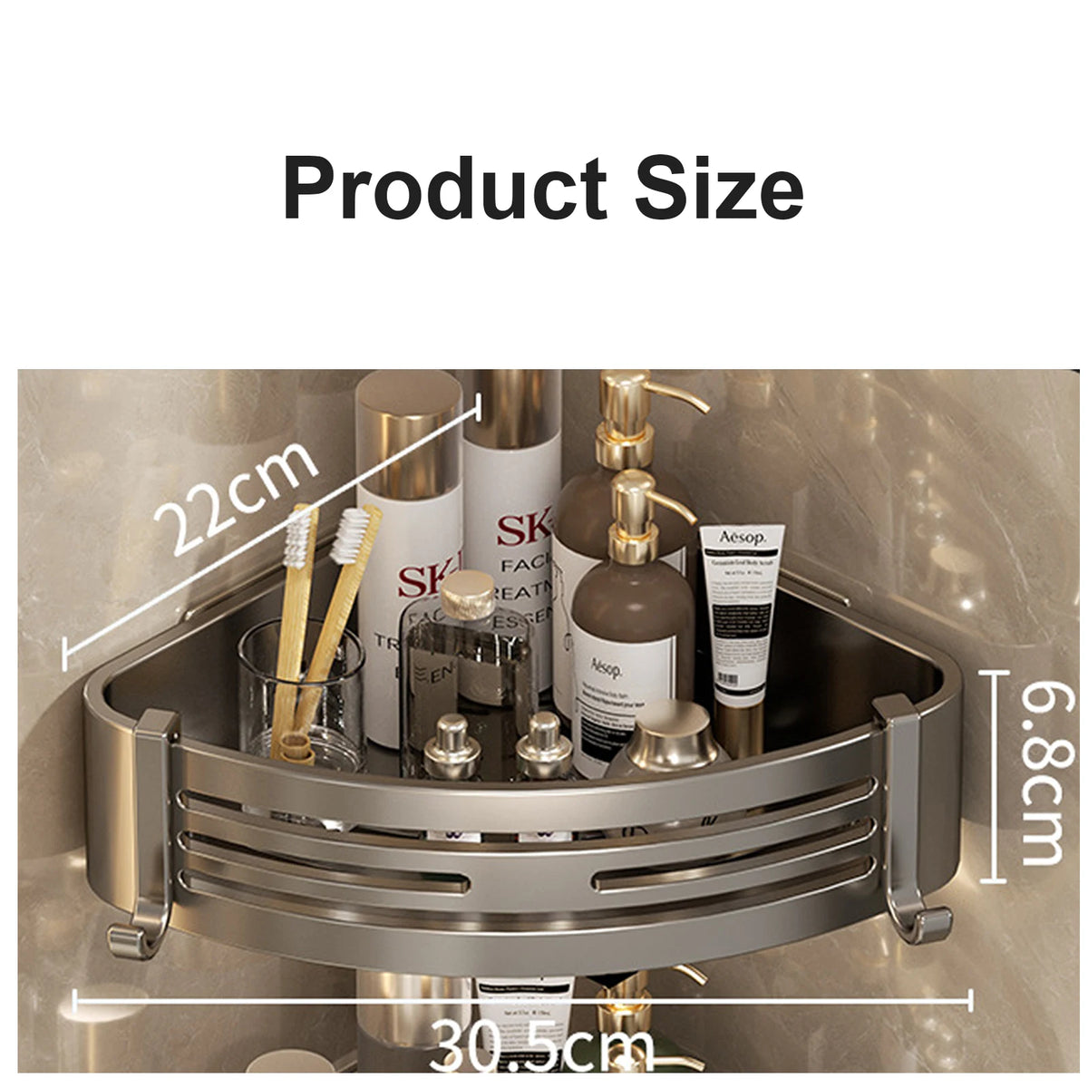 Bathroom Shelf for Shower Wall Mounted Shampoo Bottle Orangizer Shower Corner Rack Storage Punch-free Bathroom Accessories
