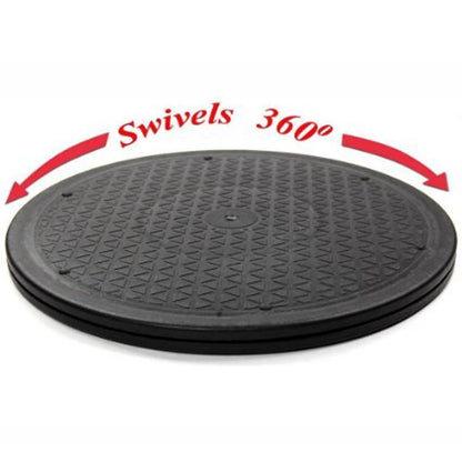 8-12 Inch Heavy Duty Rotating Swivel Steel Ball Bearings Stand for Monitor TV Turntable Lazy Susans Black Round Shape