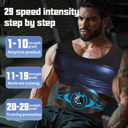 EMS Abdominal Toning Belt Muscle Stimulator Toner ABS USB Body Slimming Shaping Body Massager Lose Weight Home Gym Fitness