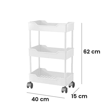 3/4 Tier Mobile Kitchen Organizer Cart With Wheels Rolling Cart Storage Shelf Trolley Bathroom Storage Rack Bar Cart