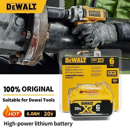100% Original DeWalt 20V 6Ah 5Ah Battery Power Tool Replacement for DeWalt DCB206 DCB205 DCB202 DCB200 18V 20V Power Tool